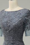 Grey Appliques Mermaid Mother of Bride Dress