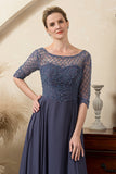 Sparkly Grey Blue Beaded Mother of the Bride Dress