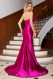 Lilac Sparkly Mermaid Corset Prom Dress with Slit
