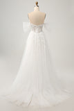 Fairy Sweetheart Tulle Sweep Train Wedding Dress