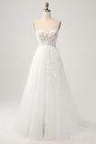 Fairy Sweetheart Tulle Sweep Train Wedding Dress