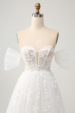 Fairy Sweetheart Tulle Sweep Train Wedding Dress