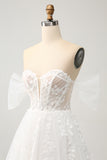 Fairy Sweetheart Tulle Sweep Train Wedding Dress