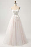 Sweetheart  Applique Sparkly A-Line Floor Length Wedding Dress