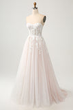 Sweetheart  Applique Sparkly A-Line Floor Length Wedding Dress