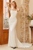 Mermaid Square Neck Wedding Dress