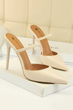 Apricot Stiletto Pointy Heels