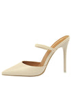 Apricot Stiletto Pointy Heels