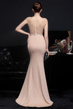 Blush Mermaid Prom Dress