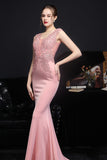 Blush Mermaid Prom Dress