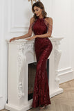 Black Sequin Mermaid Holiday Party Dress