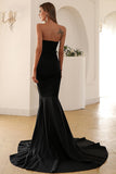 Black Mermaid Sweetheart Long Holiday Party Dress