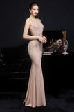 Apricot Long Evening Dress