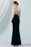 Dark Green Mermaid Bateau Neck Prom Dress