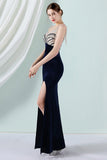 Dark Green Mermaid Bateau Neck Prom Dress