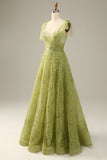 Light Green A-Line Prom Dress With Embroidery