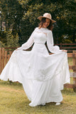 Ivory Lace Wedding Dress with Long Sleeves