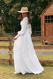 Ivory Lace Wedding Dress with Long Sleeves