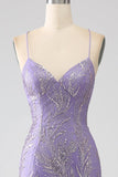 Sparkly Mermaid Lilac Long Prom Dress