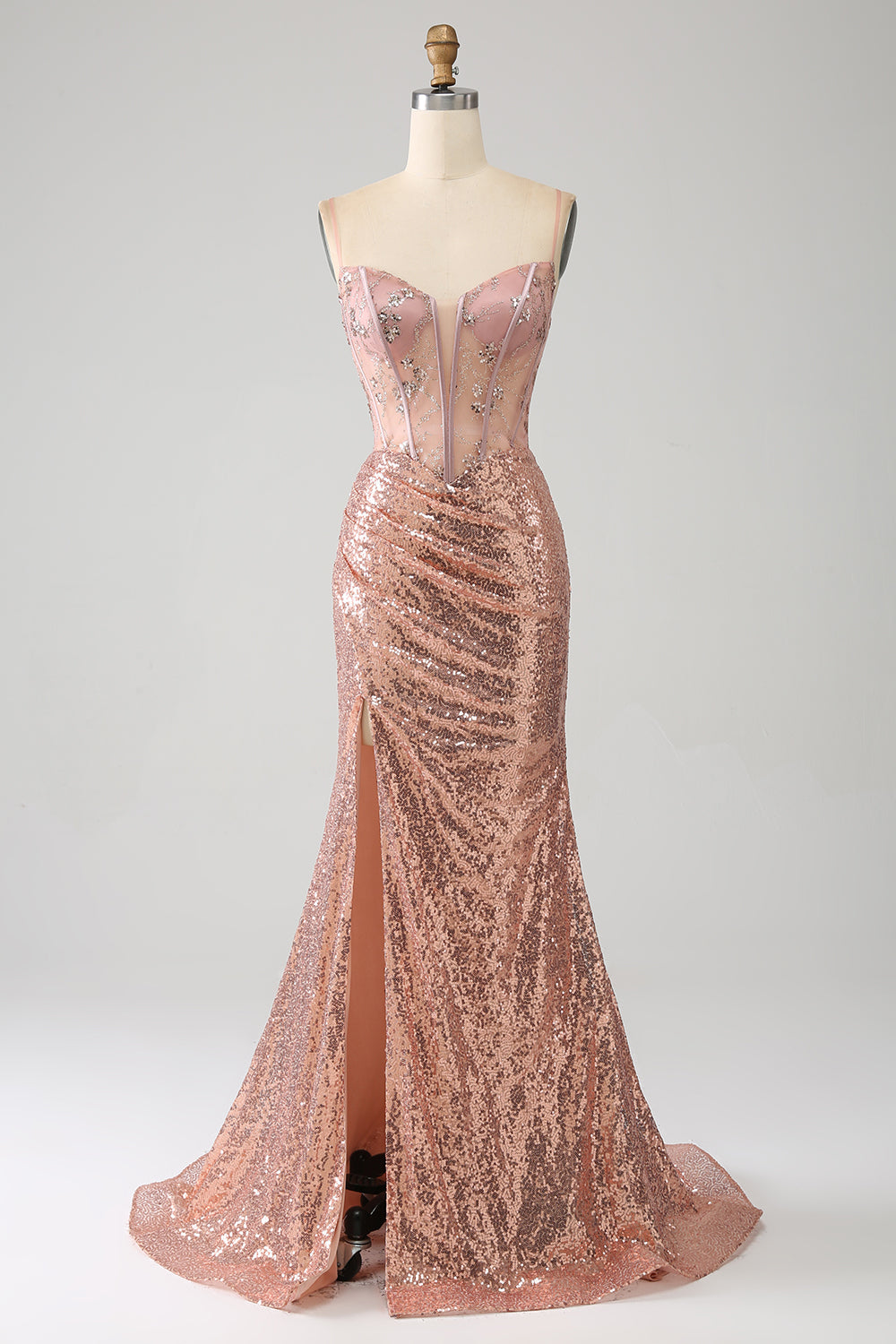 Rose gold prom dress on sale