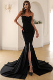 Black Mermaid Sweetheart Long Holiday Party Dress